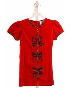 SHRIMP & GRITS  RED   APPLIQUED DRESS