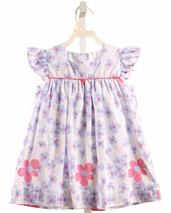 THE BEAUFORT BONNET COMPANY  LT BLUE  FLORAL  DRESS WITH PICOT STITCHING