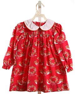 THE BEAUFORT BONNET COMPANY  HOT PINK  FLORAL  DRESS WITH PICOT STITCHING