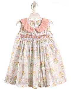 SHRIMP & GRITS  LT BLUE  FLORAL SMOCKED DRESS
