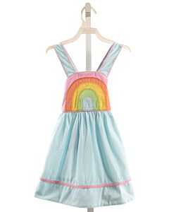 SHRIMP & GRITS  AQUA  GINGHAM APPLIQUED DRESS