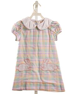 SMOCKINGBIRD  MULTI-COLOR  PLAID APPLIQUED DRESS