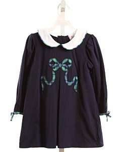SHRIMP & GRITS  NAVY   APPLIQUED KNIT DRESS