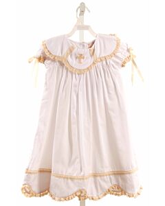 SMOCKINGBIRD  WHITE   EMBROIDERED DRESS WITH LACE TRIM