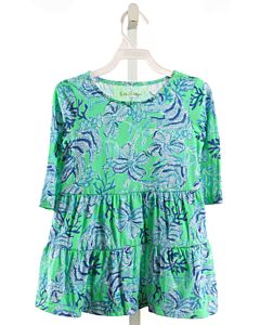 LILLY PULITZER  BLUE  FLORAL  KNIT DRESS