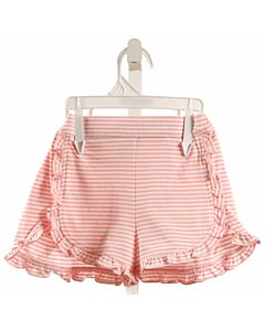 NO TAG  LT PINK  STRIPED  SHORTS WITH RUFFLE