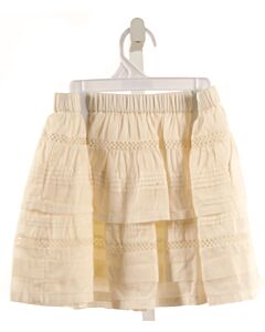 CREWCUTS  OFF-WHITE    SKIRT WITH EYELET TRIM