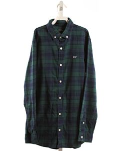 VINEYARD VINES  FOREST GREEN FLANNEL PLAID  DRESS SHIRT