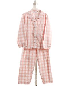 THE LITTLE WHITE COMPANY  LT PINK  GINGHAM  LOUNGEWEAR