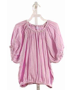 PLEAT. LAVENDER SMOCKED SHIRT-SS