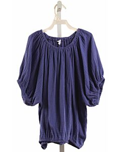 PLEAT. BLUE SMOCKED SHIRT-SS