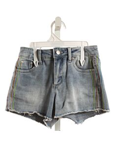 TRACTR DENIM EMBROIDERED SHORTS