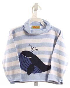 CLAVER  BLUE  STRIPED  SWEATER