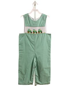 STITCHY FISH  GREEN  GINGHAM SMOCKED LONGALL