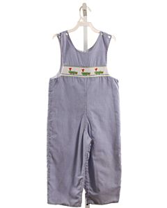 PETIT BEBE  BLUE  GINGHAM SMOCKED LONGALL