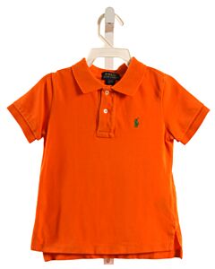 POLO BY RALPH LAUREN  ORANGE PIQUE   KNIT SS SHIRT
