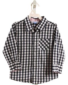 RUFFLE BUTTS  BLUE  GINGHAM  DRESS SHIRT