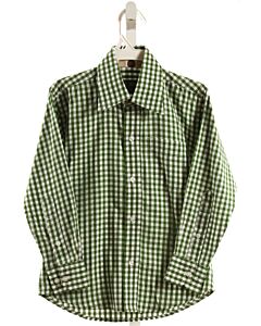 PARK AVE  GREEN  GINGHAM  DRESS SHIRT