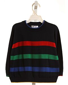 FLORENCE EISEMAN  BLUE  STRIPED  SWEATER