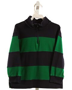 FLORENCE EISEMAN  GREEN  STRIPED  PULLOVER