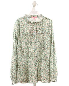 BISBY BY LITTLE ENGLISH  GREEN  FLORAL  DRESS SHIRT