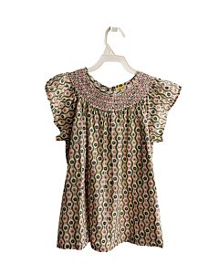 MINI BODEN  MULTI-COLOR  FLORAL SMOCKED SLEEVELESS SHIRT