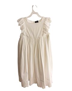 EMMA JEAN WHITE DRESS WITH EYELET TRIM