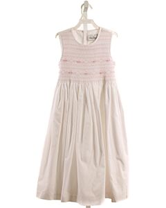 RARE EDITIONS  WHITE   SMOCKED DRESS