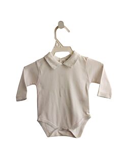 KISSY KISSY  WHITE    KNIT LS SHIRT WITH PICOT STITCHING