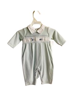 KISSY KISSY  LT BLUE VELOUR  SMOCKED LONGALL