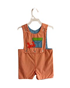 KELLY'S KIDS  ORANGE  GINGHAM APPLIQUED JON JON