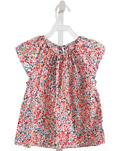 JACADI  RED  FLORAL  SLEEVELESS SHIRT