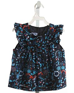 JACADI  NAVY  FLORAL  SLEEVELESS SHIRT