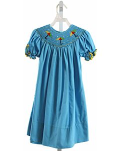 GIGGLES AND GRACE SMOCKING  BLUE   SMOCKED DRESS