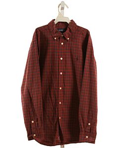 RALPH LAUREN  RED  PLAID  DRESS SHIRT