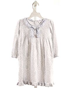 BABY BLISS  WHITE KNIT FLORAL  LOUNGEWEAR WITH RUFFLE