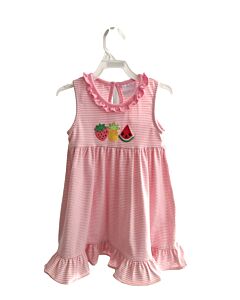 STITCHY FISH  PINK  STRIPED  KNIT DRESS
