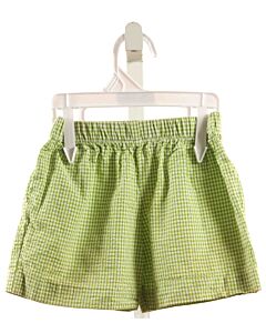 NO TAG  LIME GREEN SEERSUCKER WINDOWPANE  SHORTS