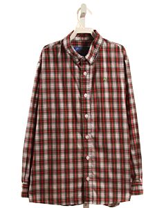 J. BAILEY  RED  PLAID  DRESS SHIRT