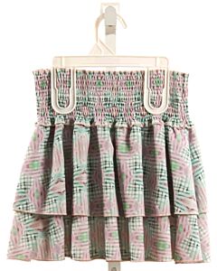 PLEAT.  PURPLE   PRINTED DESIGN SKIRT
