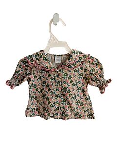 PEPA LONDON  GREEN  FLORAL  SHIRT-LS