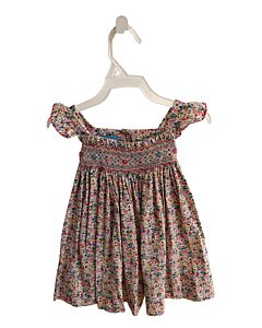 ANAVINI  PINK  FLORAL SMOCKED DRESS