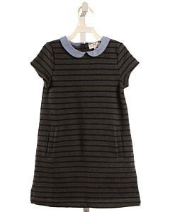 CYRILLUS  GRAY  STRIPED  KNIT DRESS