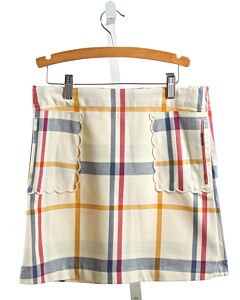 PETIT PEONY  CREAM  PLAID  SKIRT