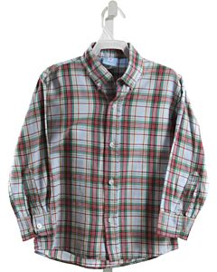 BELLA BLISS  LT BLUE  PLAID  DRESS SHIRT