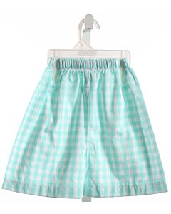 NO TAG  AQUA  GINGHAM  SHORTS