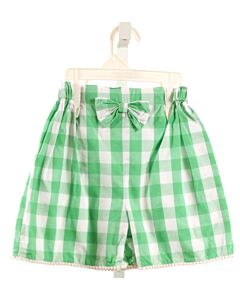 BELLA BLISS  GREEN  GINGHAM  SHORTS WITH BOW