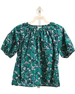 CREWCUTS  GREEN  FLORAL  SHIRT-SS