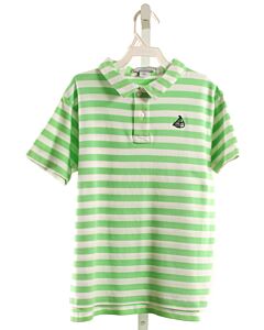 CPC  GREEN  STRIPED  KNIT SS SHIRT