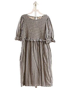 CREWCUTS  BLUE  FLORAL SMOCKED KNIT DRESS